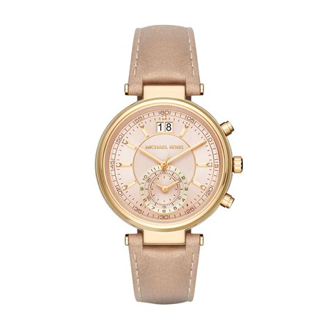 michael kors sawyer ladies watch brown gold